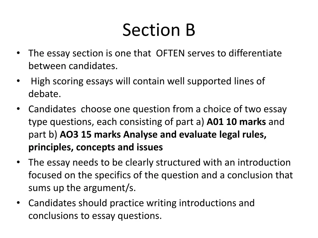 section b