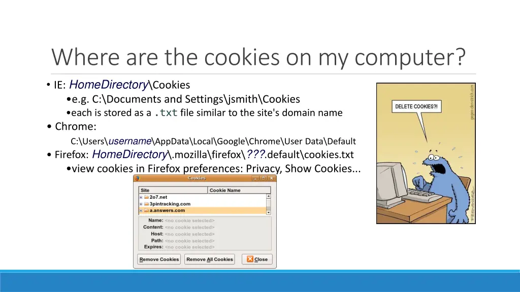 where are the cookies on my computer