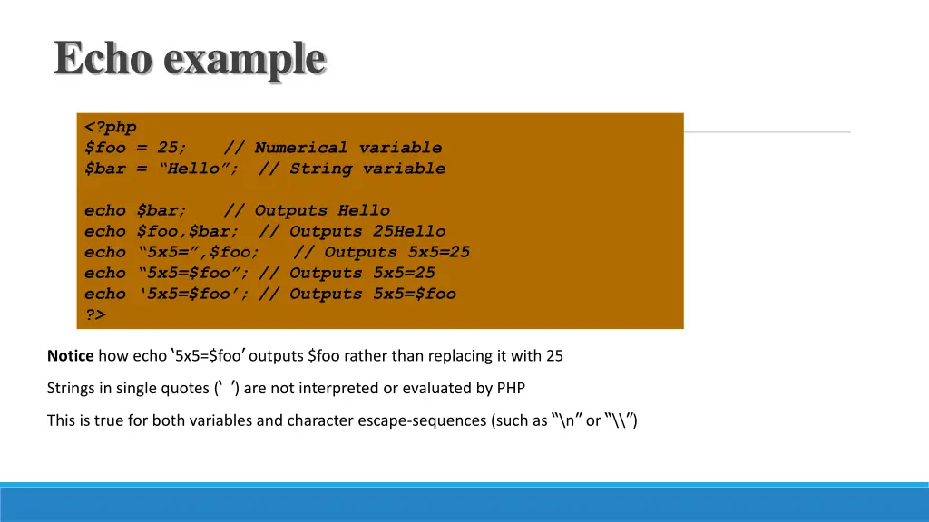 echo example