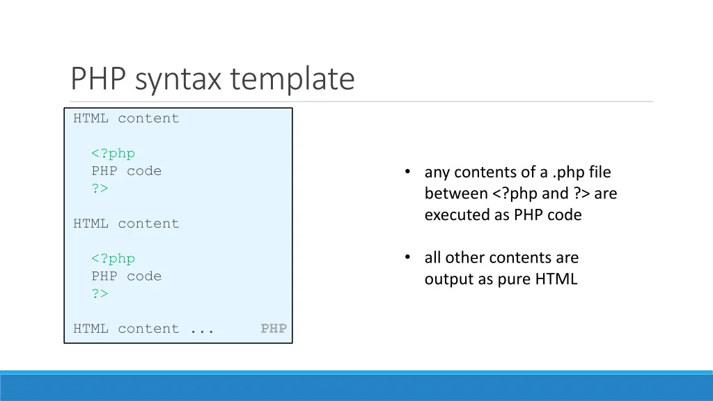 php syntax template