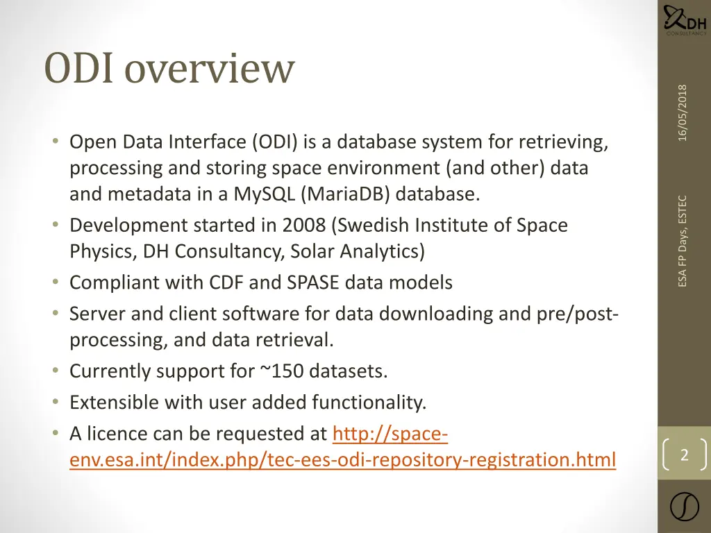 odi overview