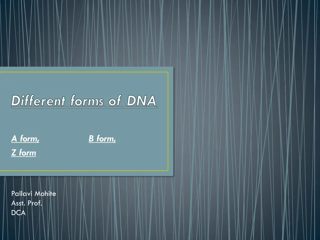 different forms of dna