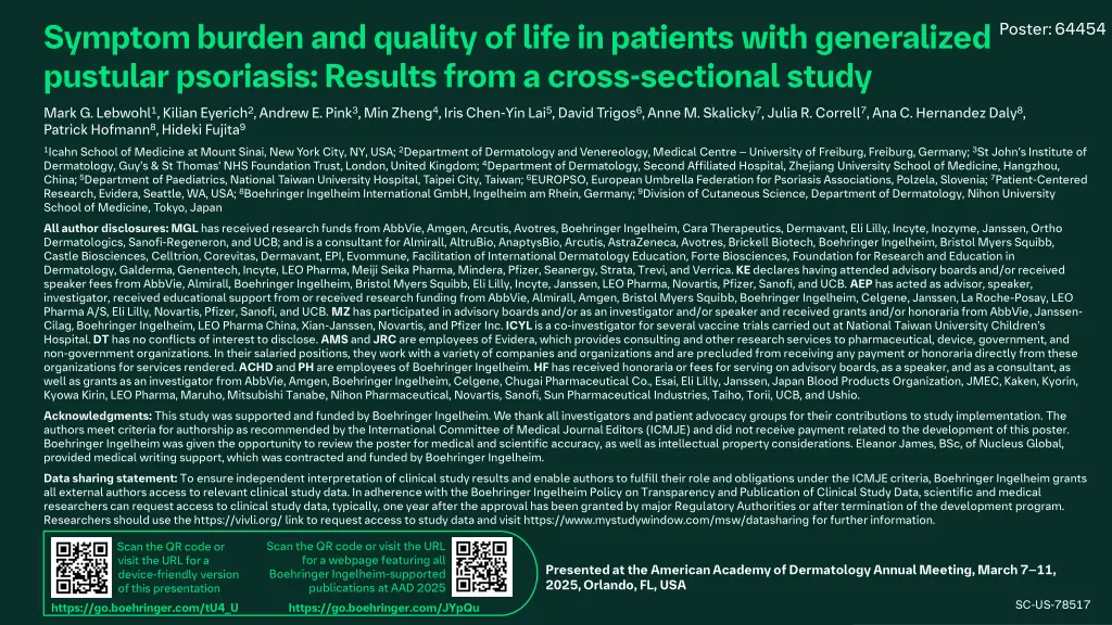 symptom burden and quality of life in patients