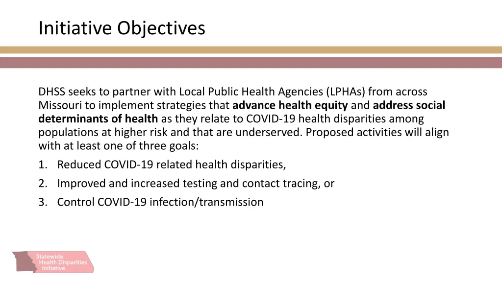 initiative objectives