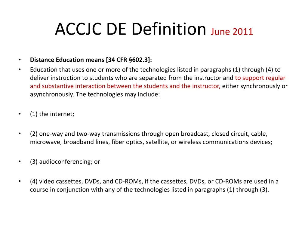 accjc de definition june 2011