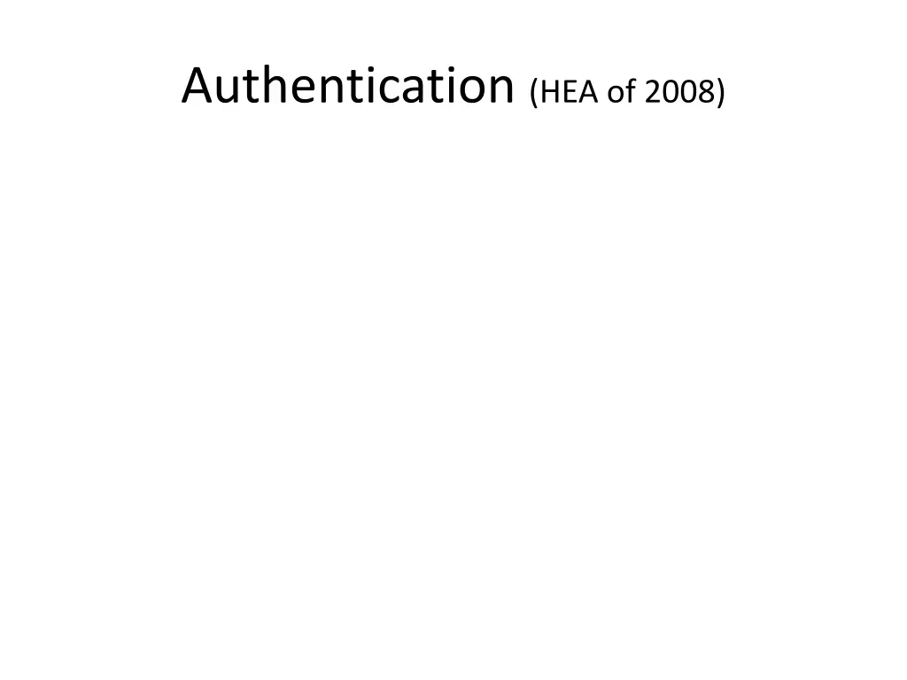 authentication hea of 2008