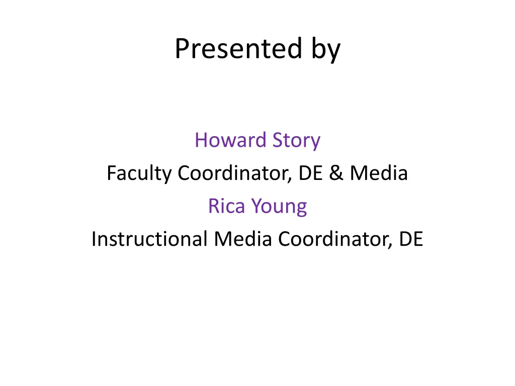 presented by