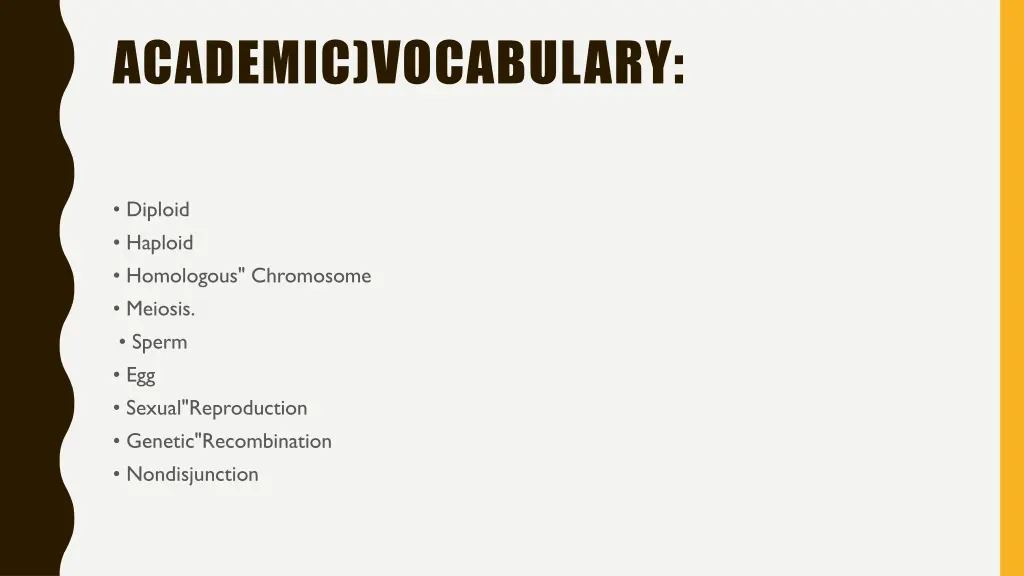 academic vocabulary