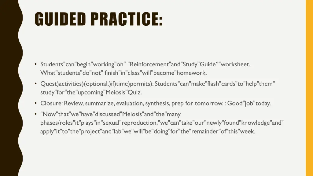 guided practice