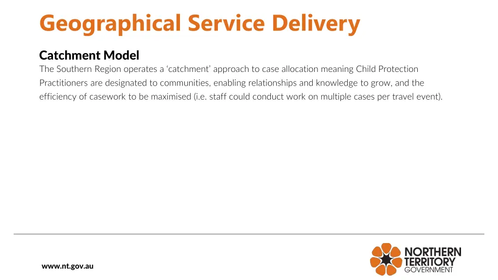 geographical service delivery