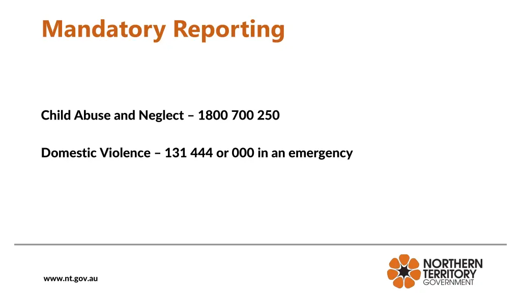 mandatory reporting