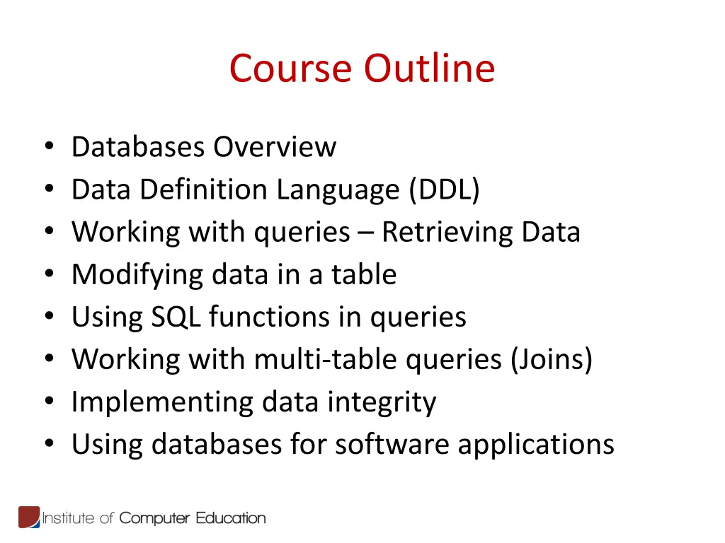 course outline