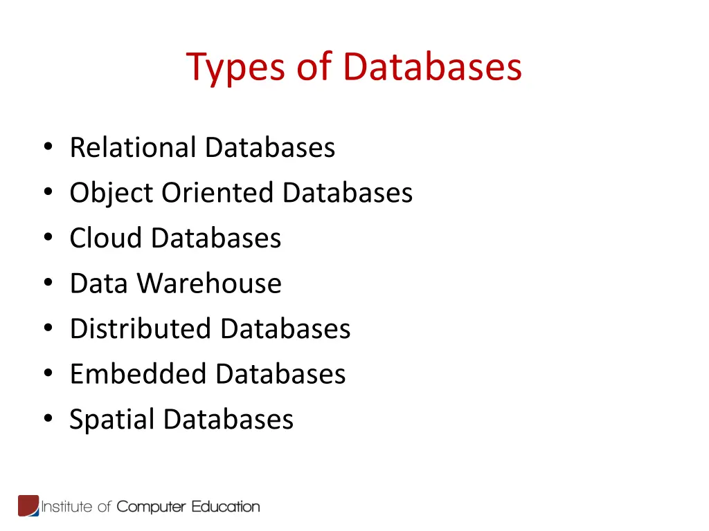 types of databases