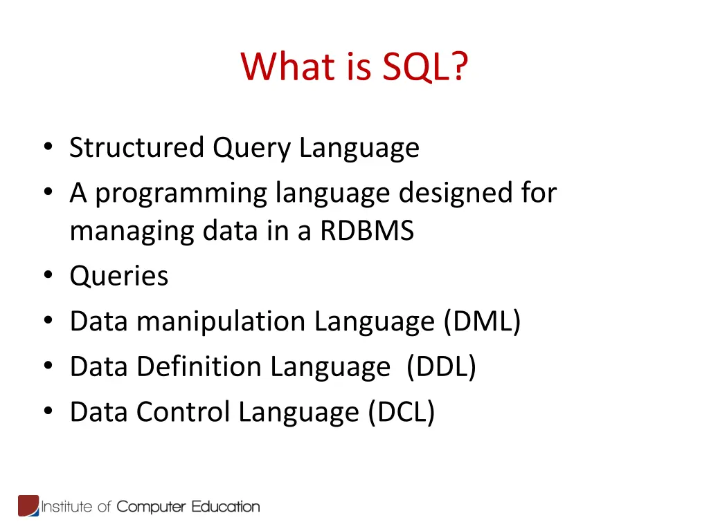 what is sql