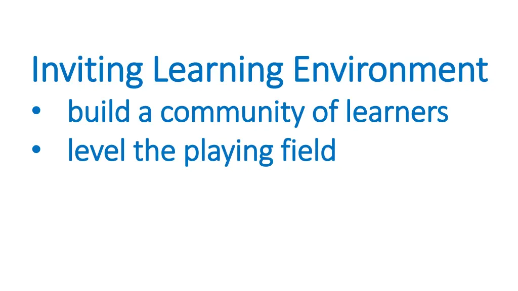 inviting learning inviting learning e environment