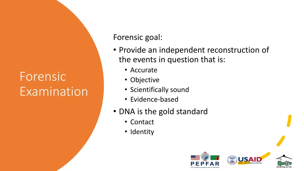 forensic goal provide an independent
