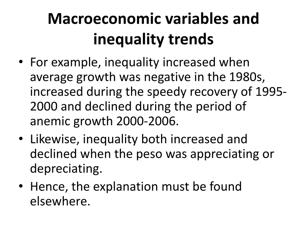 macroeconomic variables and inequality trends 1