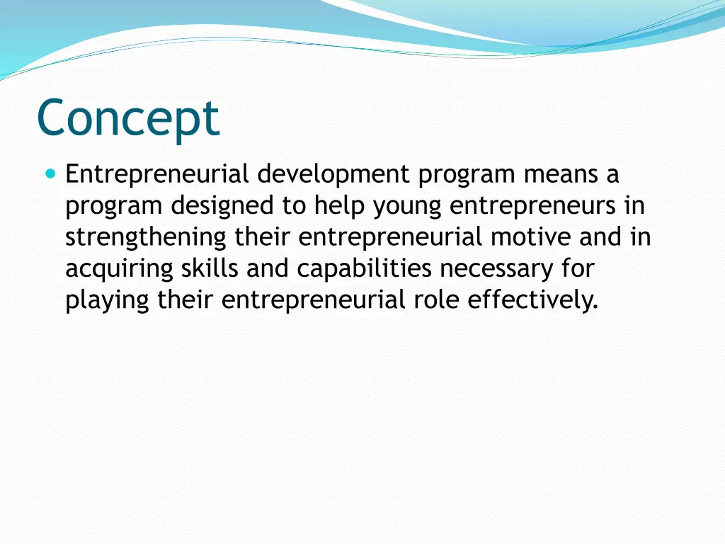 concept entrepreneurial development program means