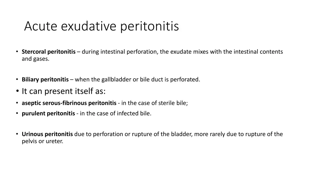 acute exudative peritonitis 1