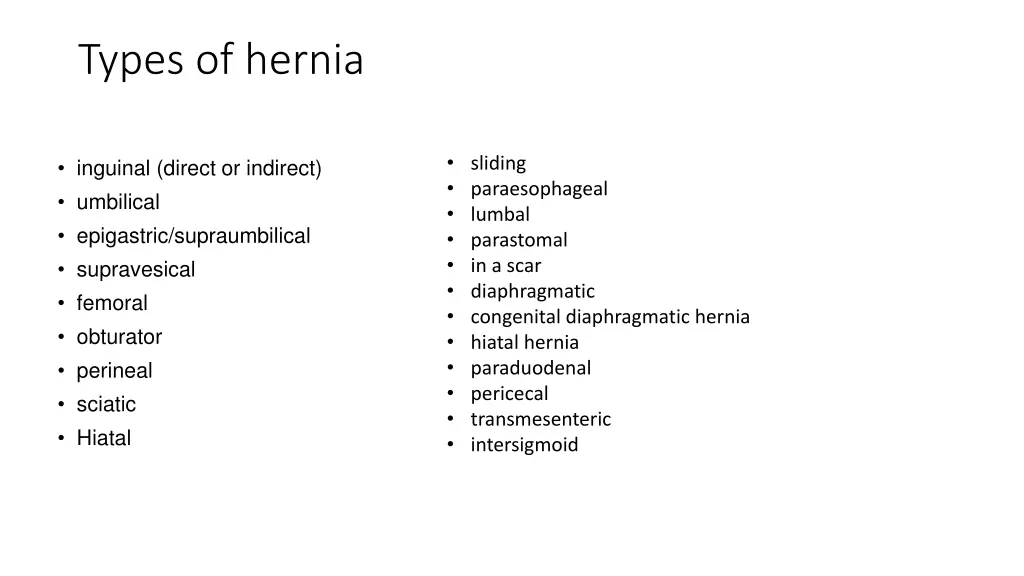 types of hernia