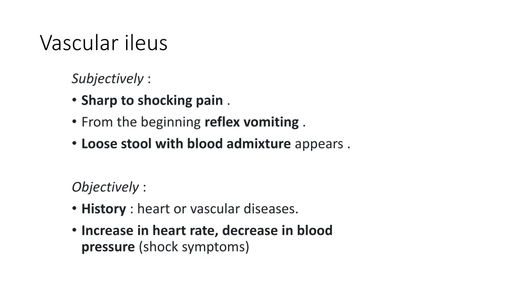 vascular ileus