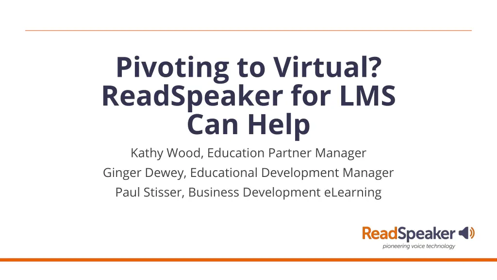 pivoting to virtual readspeaker for lms can help