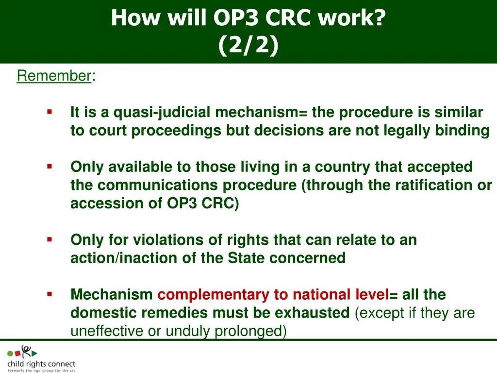 how will op3 crc work 2 2