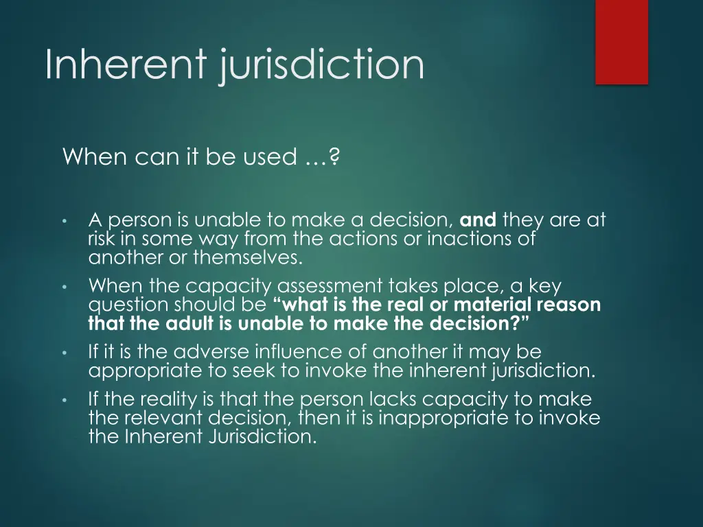 inherent jurisdiction