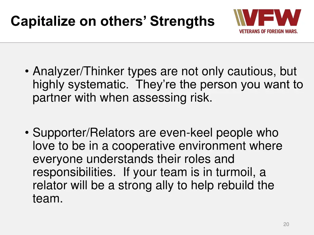 capitalize on others strengths 1