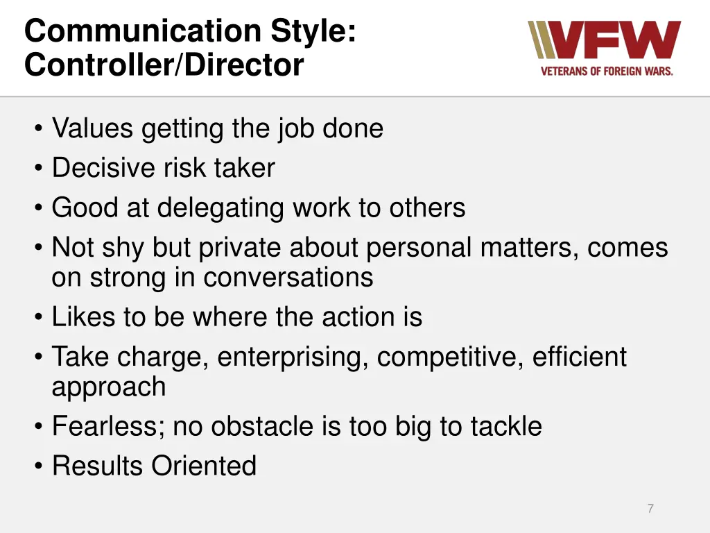 communication style controller director