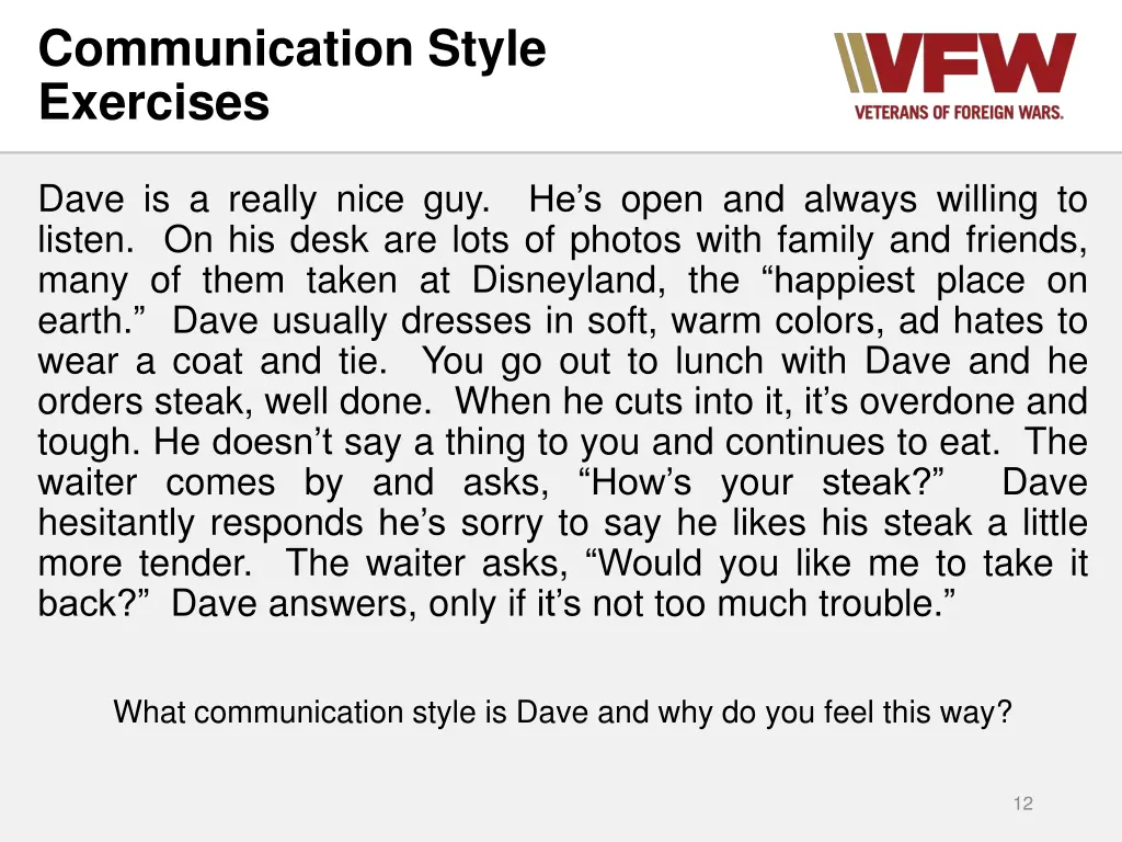 communication style exercises 1