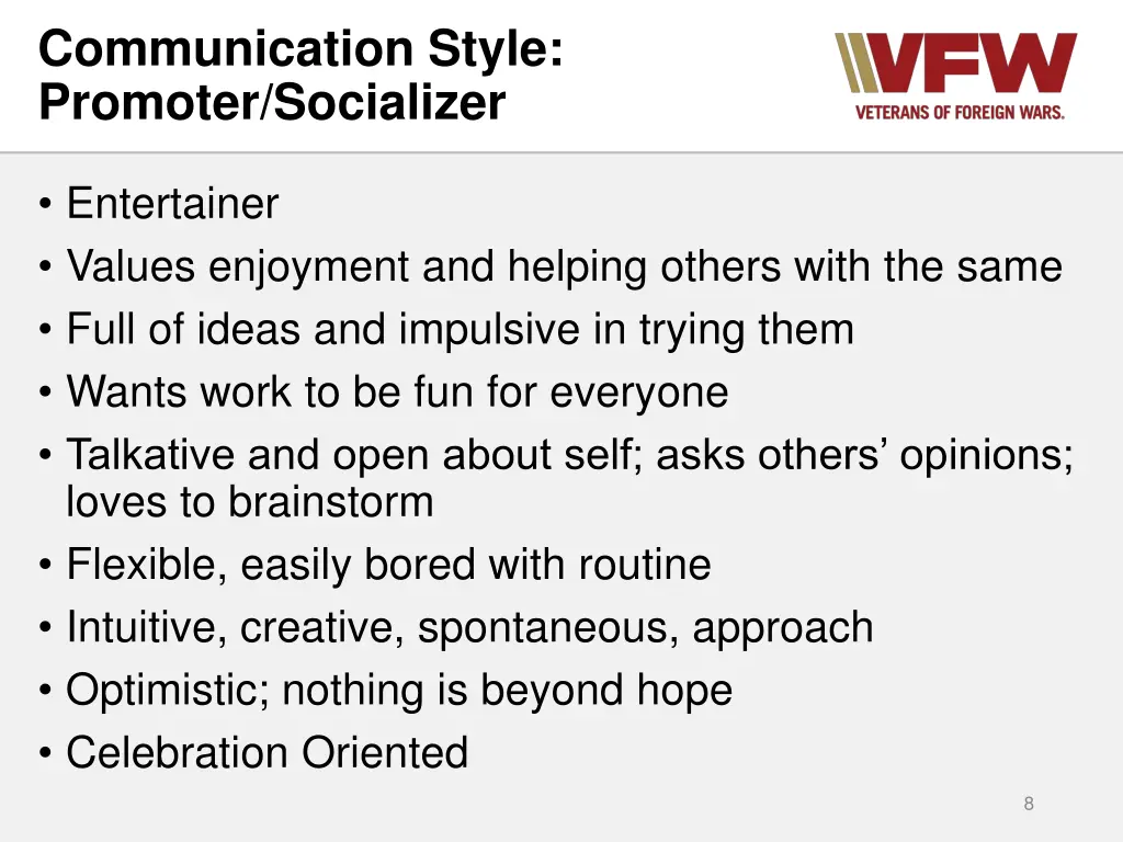 communication style promoter socializer