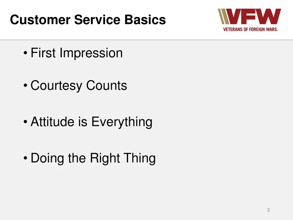 customer service basics