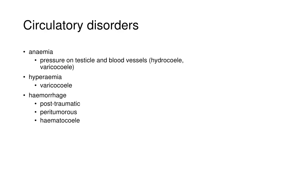 circulatory disorders 1