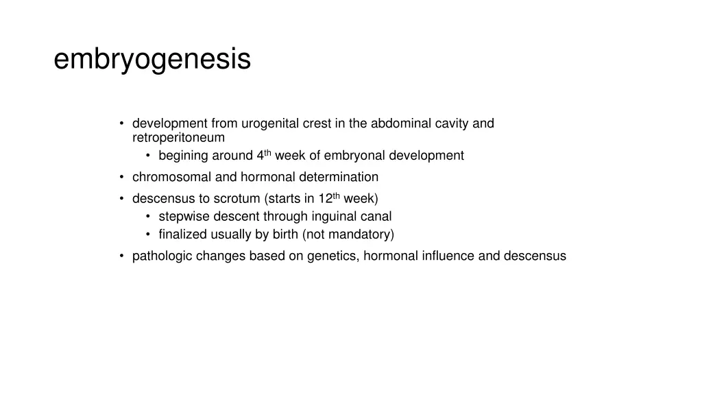 embryogenesis