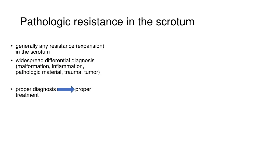 pathologic resistance in the scrotum