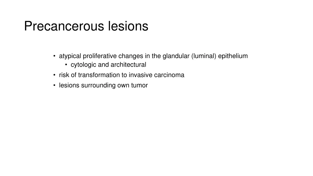 precancerous lesions