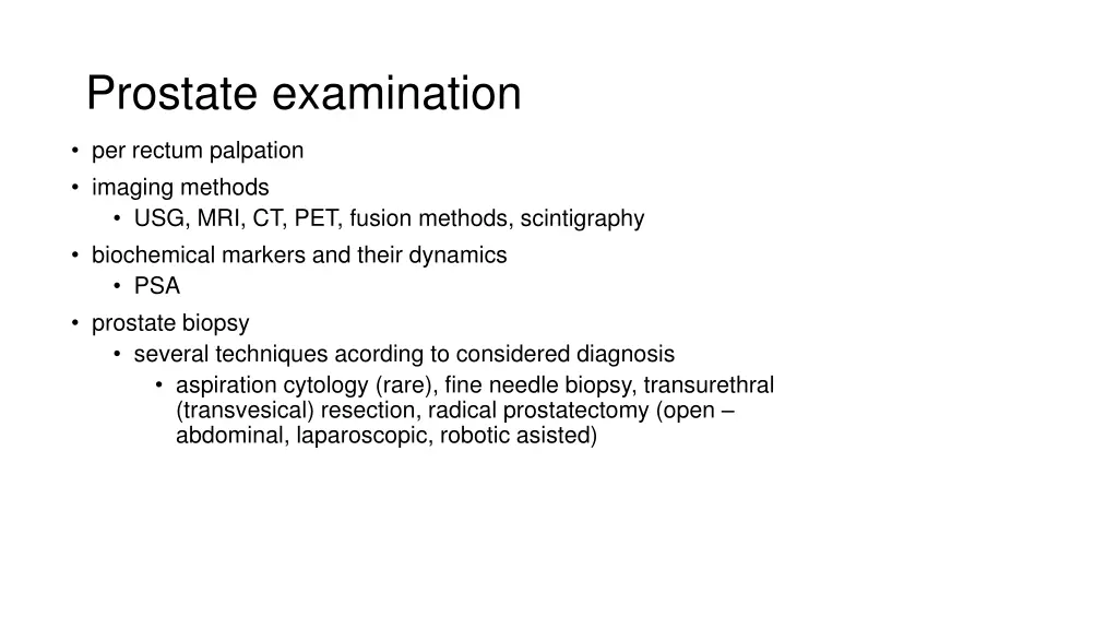 prostate examination