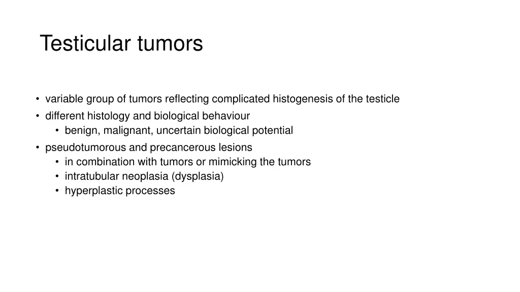 testicular tumors