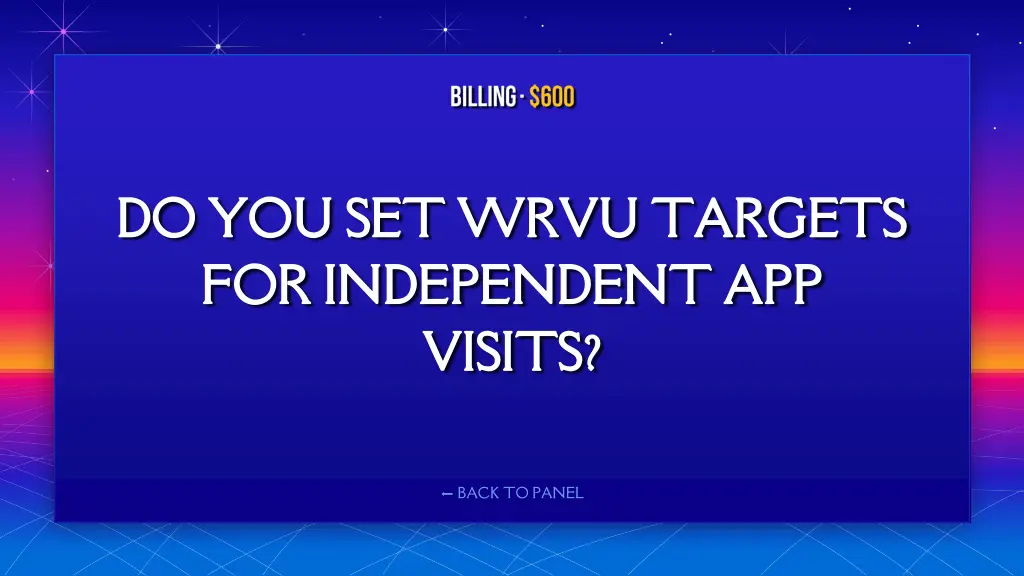 do you set wrvu targets do you set wrvu targets