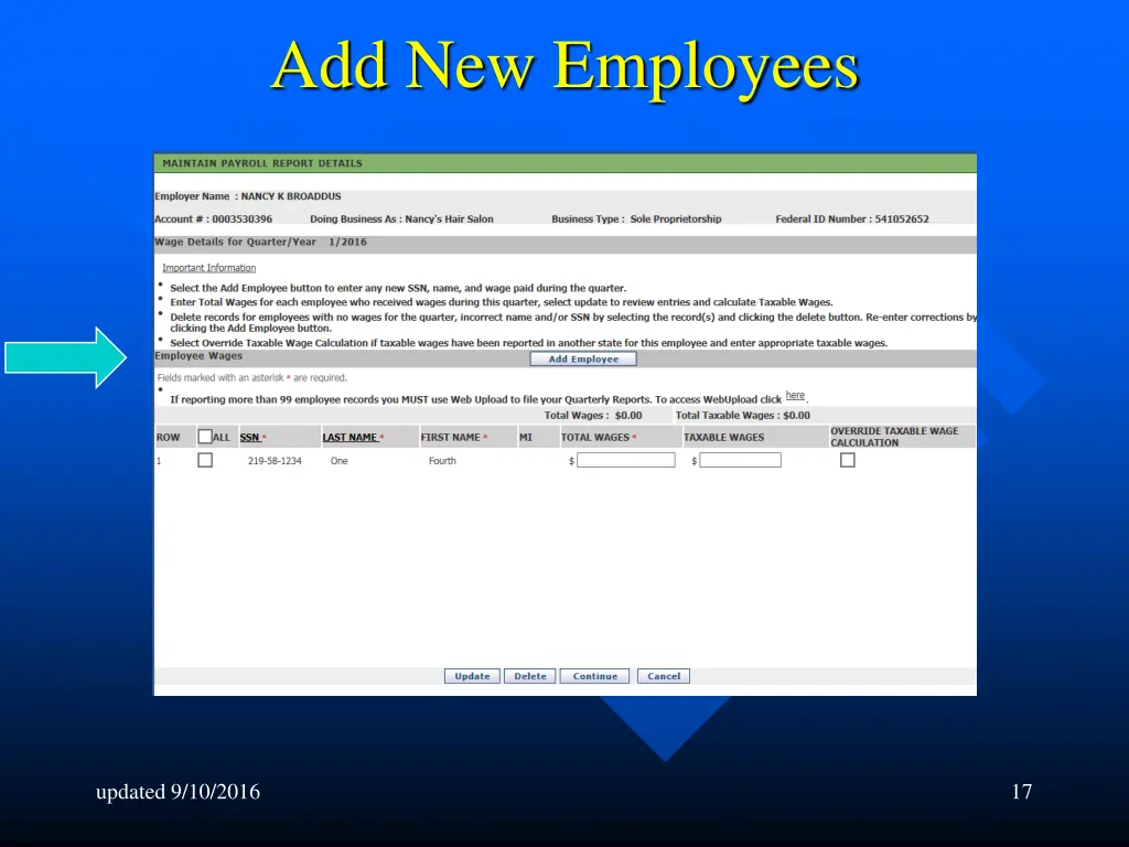 add new employees