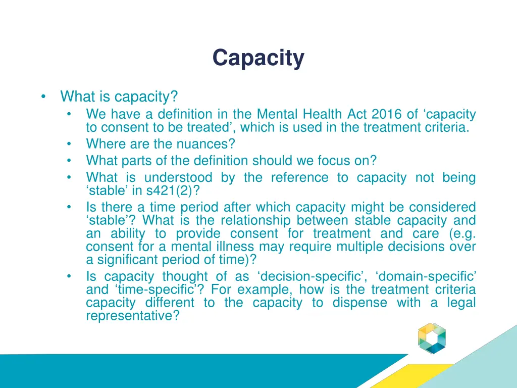 capacity