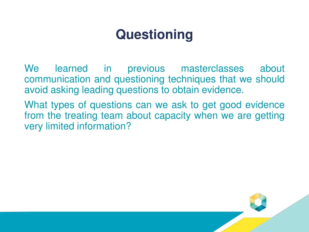 questioning