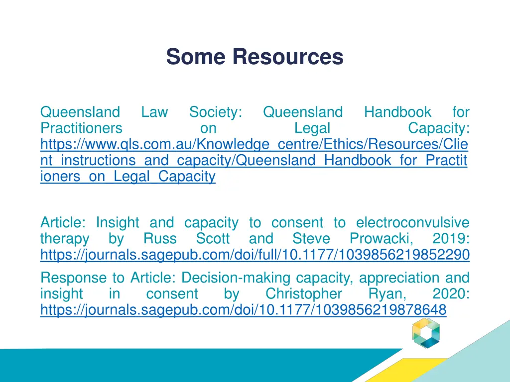 some resources