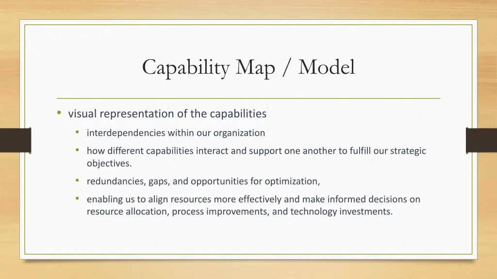 capability map model