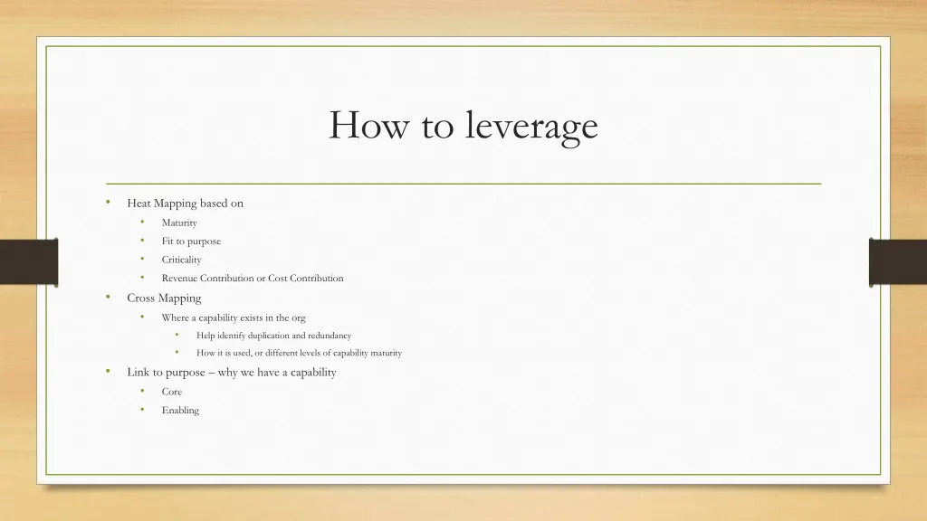 how to leverage