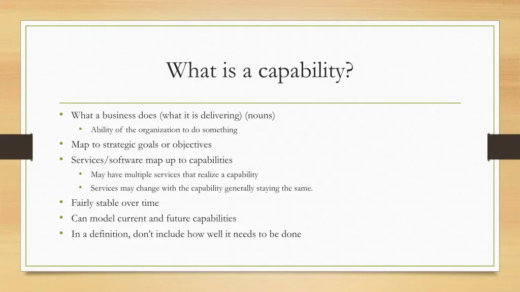 what is a capability