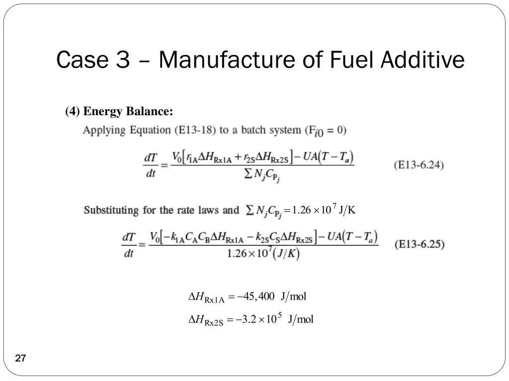 case 3 manufacture of fuel additive 4