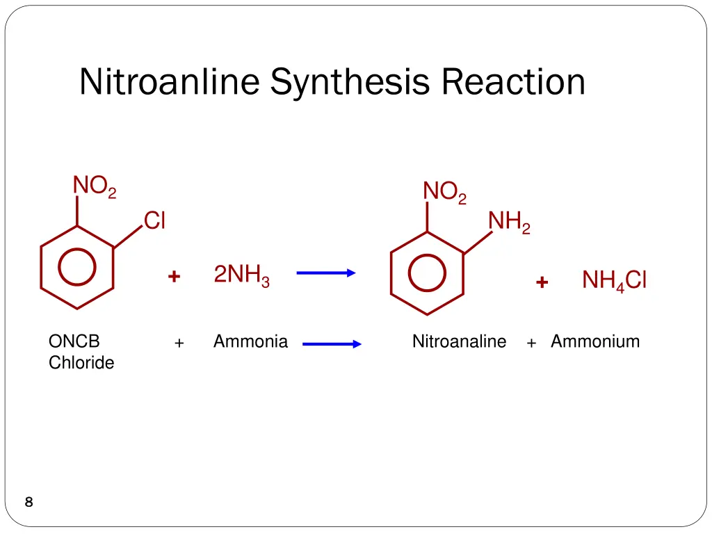 nitroanline synthesis reaction