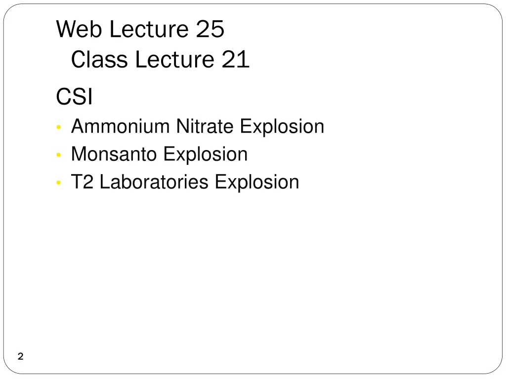 web lecture 25 class lecture 21 csi ammonium